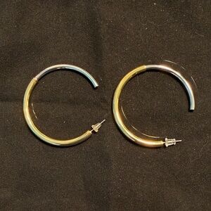 Uncommon James Two-Tone Gold and Silver Hoop Earrings